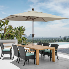 Classic 6.5 x 10FT Rectangular Market Patio Umbrella