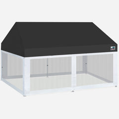 10x20 Apex Canopy Tent with 4 Screen Zipper Walls