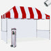 Stripe Red/White Top + White Walls