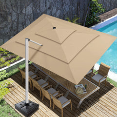 Apollo 10x13FT Rectangular Cantilever Market Patio Umbrella