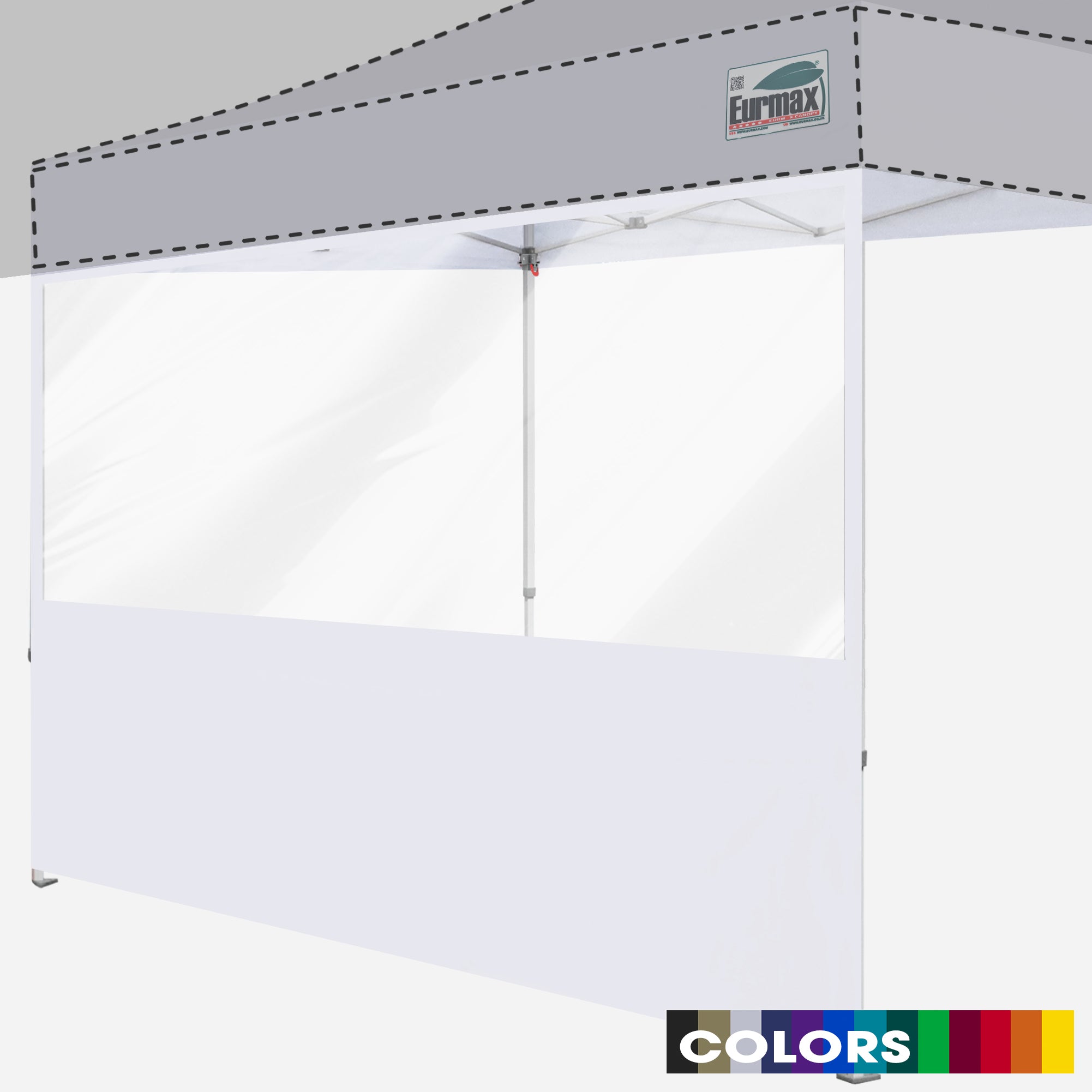 Eurmax 10FT Canopy Side Wall PVC Panorama Window Panel
