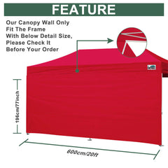 20FT Pop Up Canopy Back Wall