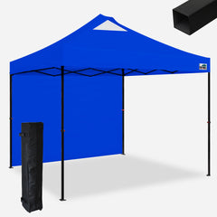 Nomatter New 10x10 Steel EZ Canopy with Backwall Blue