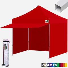 Standard 10x10 Steel Extended Awning Canopy Tent with 4 Zipper Walls