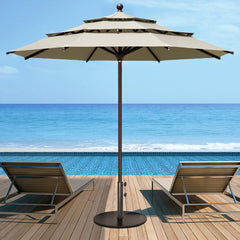 Classic 11FT Triple-Tier Market Patio Umbrella
