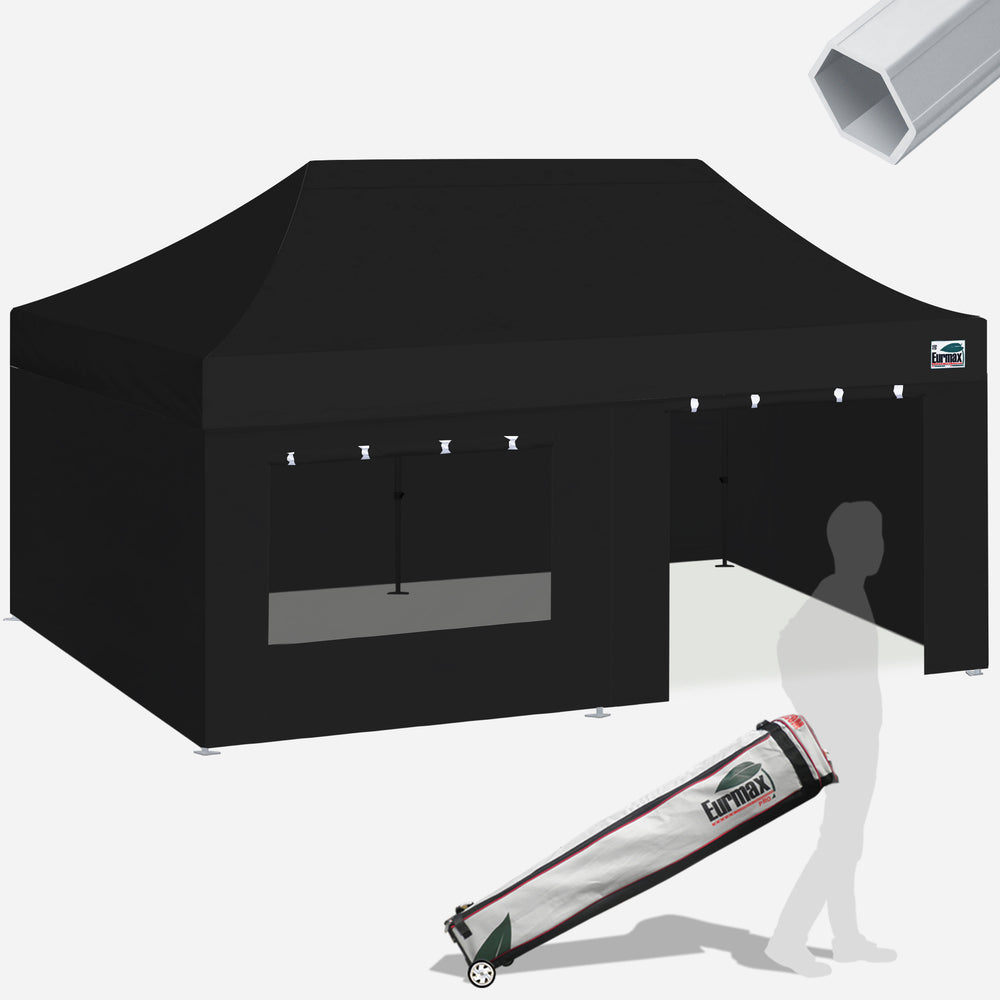 Aluminum Pop Up Tent with 4 Zipper Walls