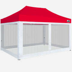 10x15 Pop Up Canopy with 4 Screen Zipper Walls