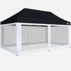 10x20 Pop Up Canopy with 4 Screen Zipper Walls