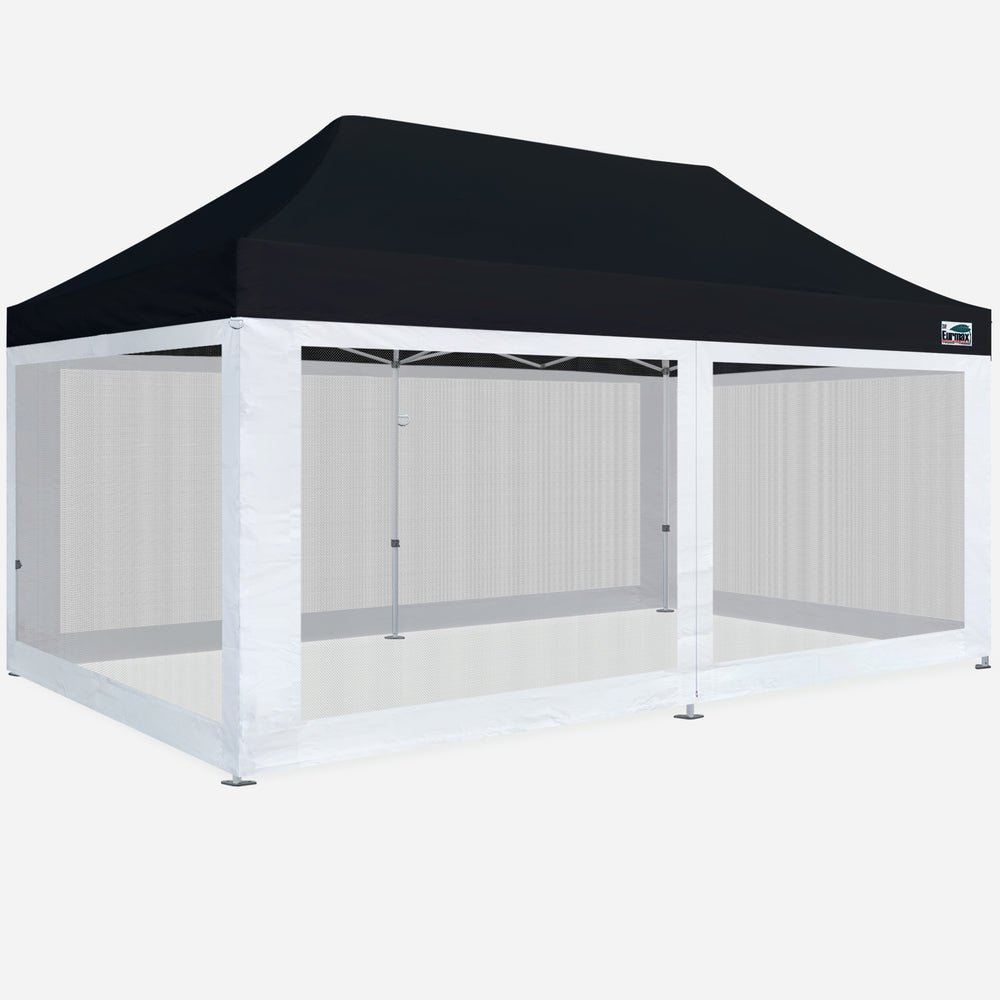 10x20 Pop Up Canopy with 4 Screen Zipper Walls