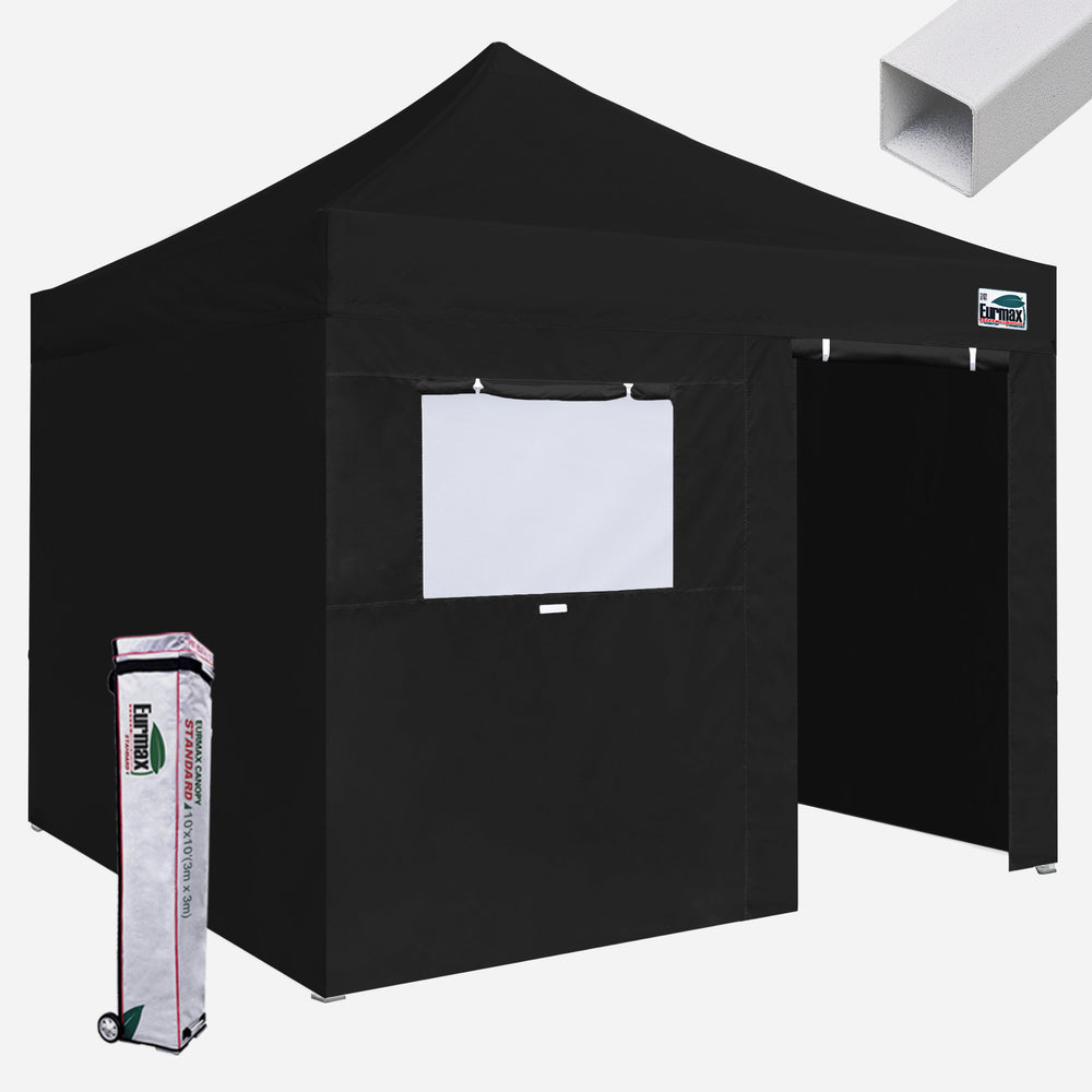 black 10x10 tent Standard 10x10 Steel Canopy Tent with Zipper Wall Panels