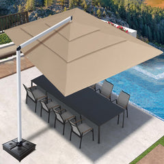 Atlas 10x13FT Rectangular Cantilever Market Patio Umbrella