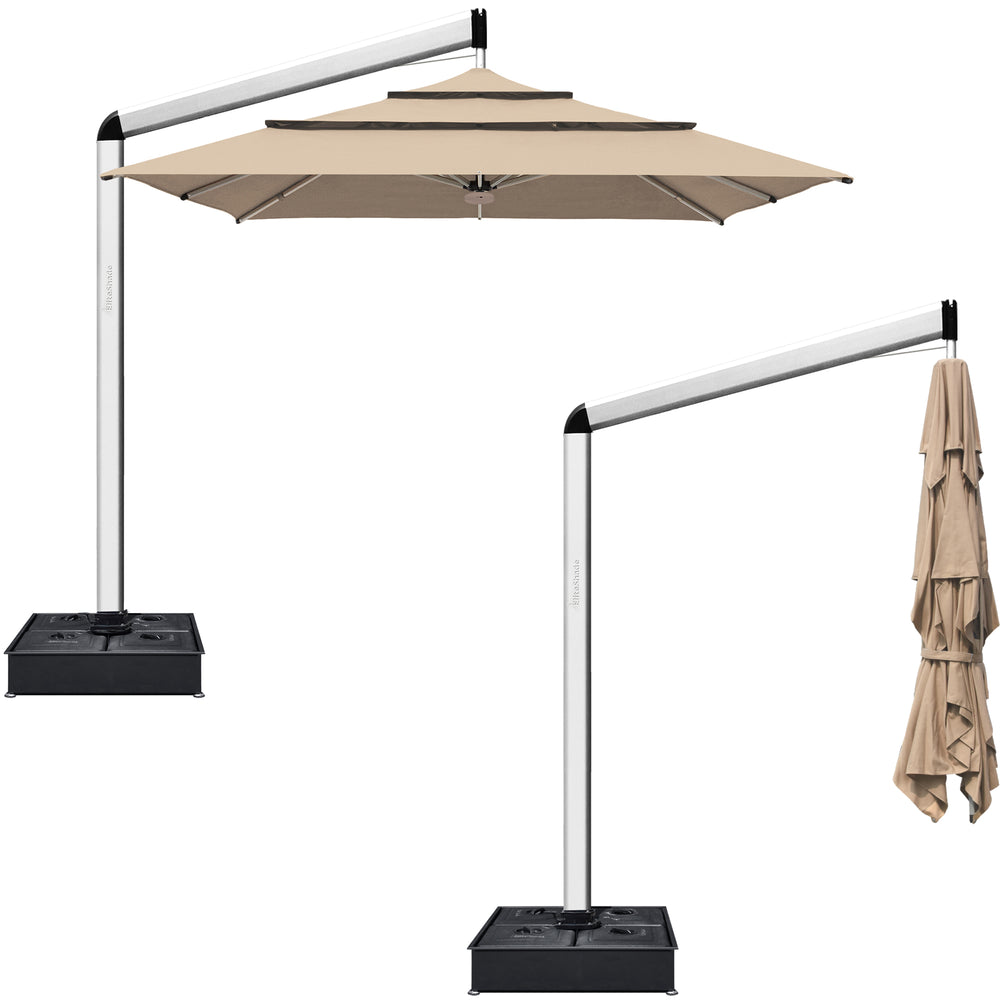 Atlas 10x10ft 3-Tier Patio Cantilever Umbrella – Eurmax