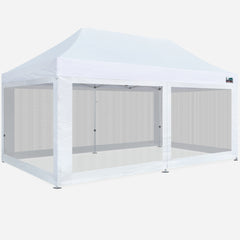 10x20 Pop Up Canopy with 4 Screen Zipper Walls