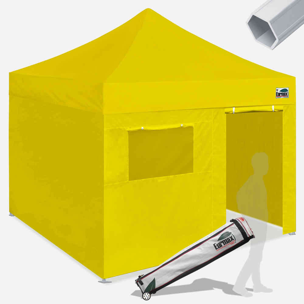 Pro 10x10 Aluminum Pop Up Tent with 4 Zipper Walls