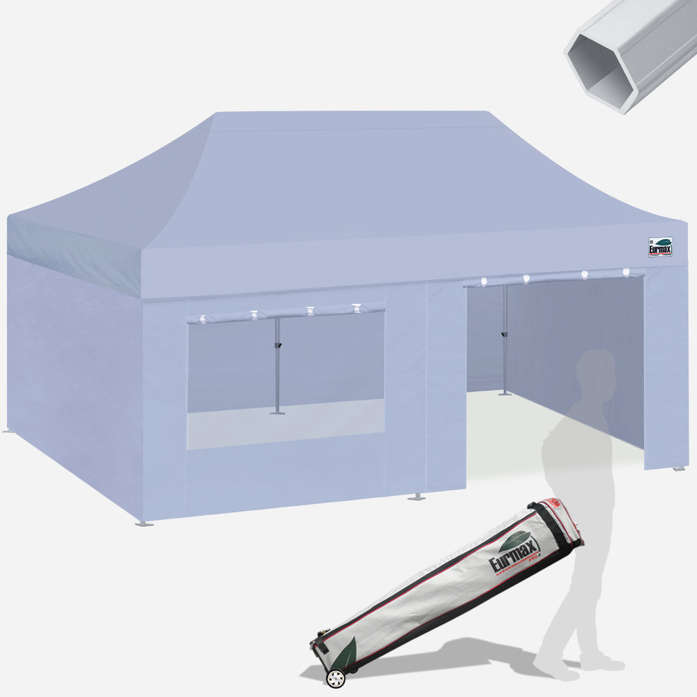 Aluminum Pop Up Tent with 4 Zipper Walls