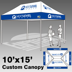custom 10x15 pop up canopy