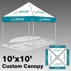 custom 10x10 pop up canopy