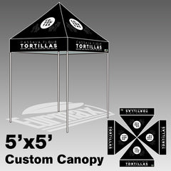 Custom 5x5 pop up canopy