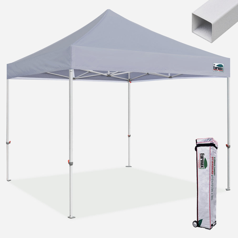 tent 10 Eurmax Commercial 10 Ft. W x 10 Ft. D Steel Pop-Up Canopy, White