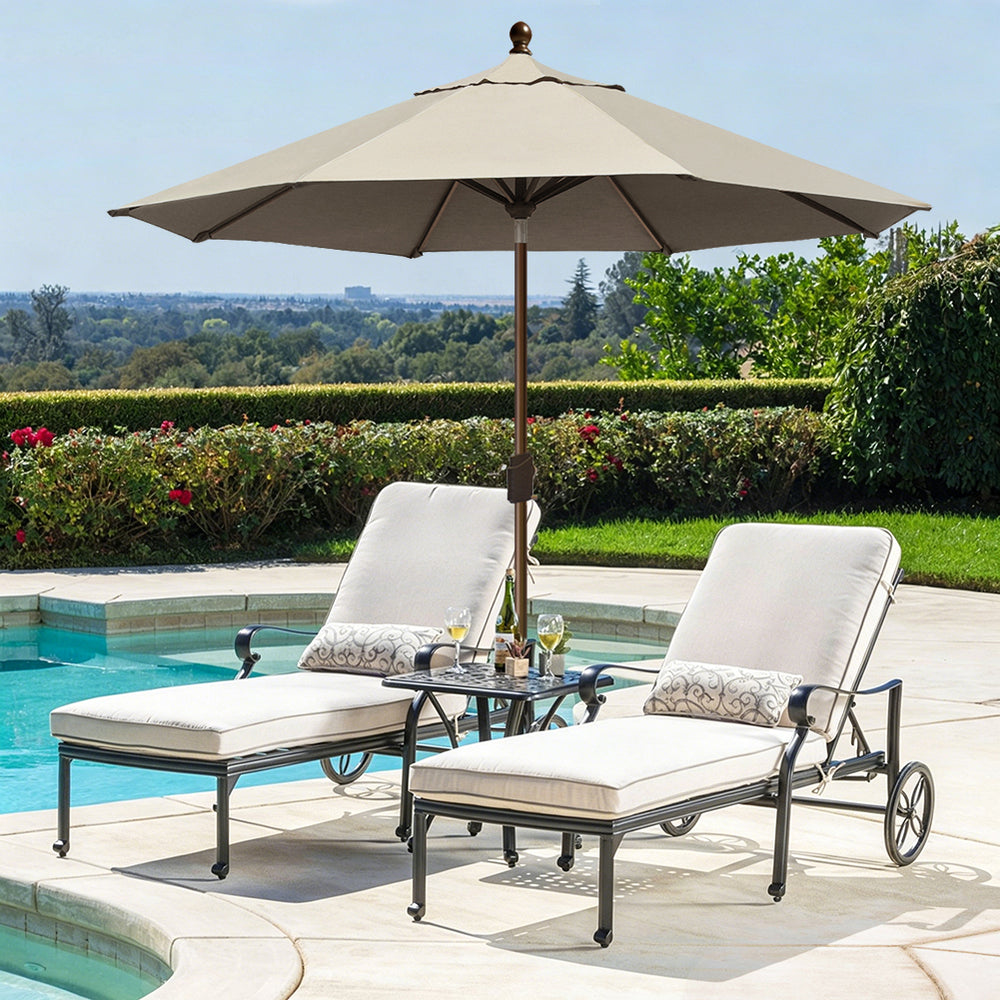 lb international east end patio umbrella 93307 apple green Classic Market with Aluminum Pole, 7' dia. Forest providing UV protection wherever the sun is shining Patio Umbrellas & Bases
