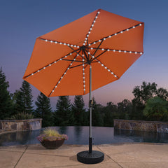 EliteShade 9ft Solar LED Patio Umbrella – Eurmax