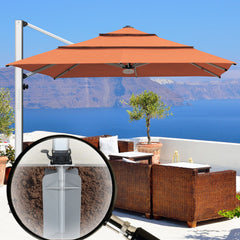 8.5" x 8.5" x 17.5" In-Ground Umbrella Base (Silver)