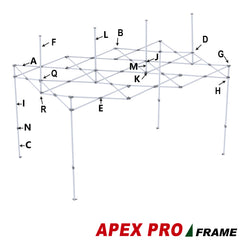 Upper Half-Dome Cap Peak Bracket Q for 10x10,10x15,10x20 Eurmax Apex Pro Frame