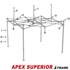Upper Half-Dome Cap Peak Bracket Q for 10x10,10x20 Eurmax Apex Superior Frame