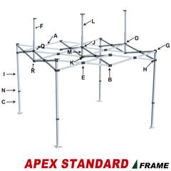 Lower Half-Dome Cap Peak Bracket R for 10x10 Eurmax Apex Standard Frame