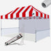 Stripe Red/White Top + White Walls