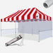 Stripe Red/White + White Walls