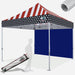 American Flag with Navy Blue Wall