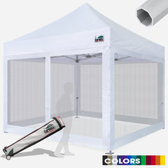 Beyond 10x10 Aluminum Pop Up Tent With 4 Screen Zipper Walls