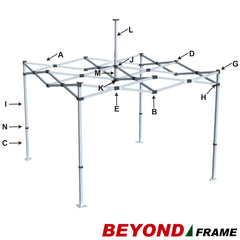 Peak Pole Lower M for 10x10,10x15,10x20 Eurmax Beyond Frame
