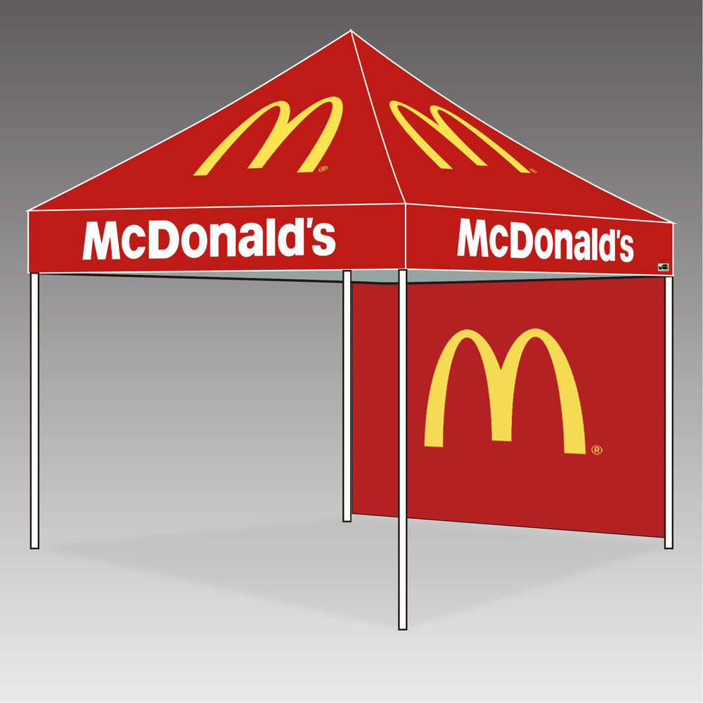 Eurmax 10x10 Custom Logo Printed Canopy Tent Superior Frame / None / None