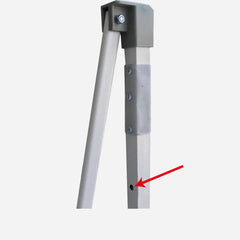 Extended Awning Outer Leg with Side Hole for 10x10 Eurmax Standard Frame