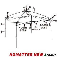 Truss A Middel Position (40.75") 2Pc Pack for 10x10 Eurmax Nomatter New Frame