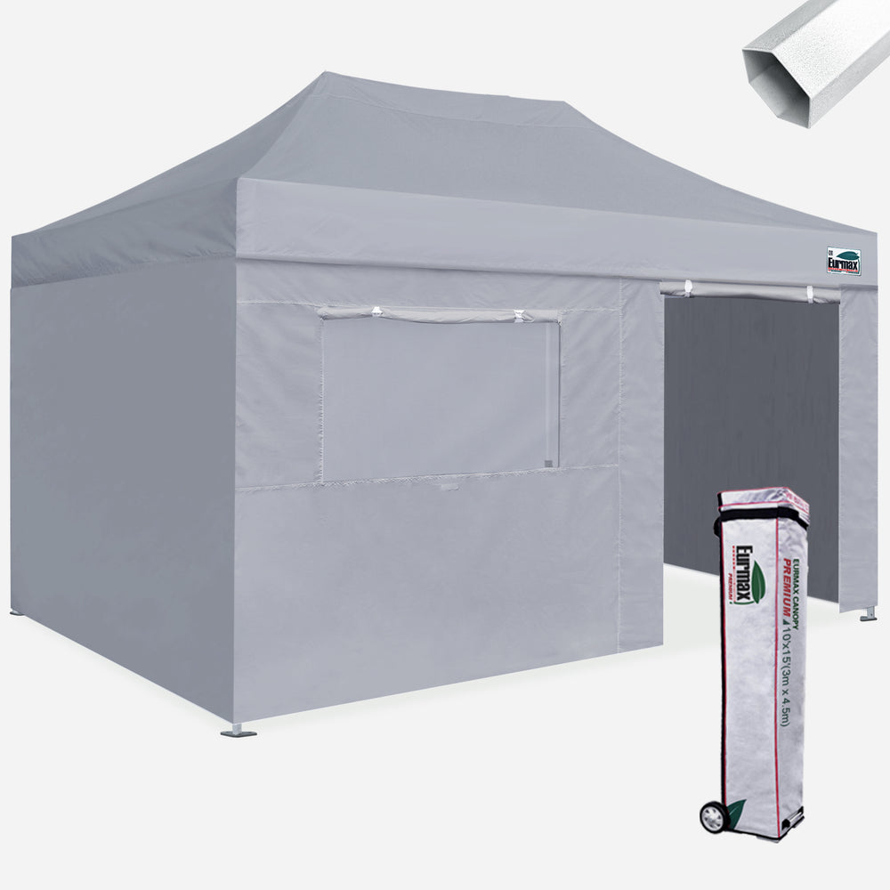Steel Pop Up Canopy with 4 Zipper Walls