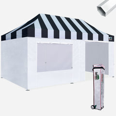 Premium Carnival 10x20 Steel Pop Up Canopy with 4 Zipper Walls