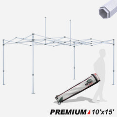 Premium 10x15 Canopy Frame with Heavy Duty Roller Bag
