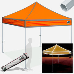 Pro 10x10 Aluminum Pop Up Tent Hi-Vision Orange