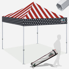 Pro 10x10 Aluminum Pop Up Tent American Flag
