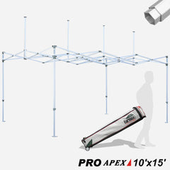 Pro 10x15 Apex Canopy Frame with Heavy Duty Roller Bag