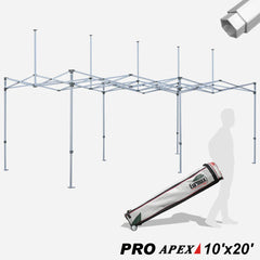 Pro 10x20 Apex Canopy Frame with Heavy Duty Roller Bag