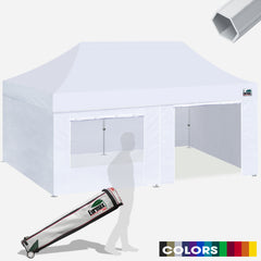 Pro 10x20 Aluminum Pop Up Tent with 4 Zipper Walls