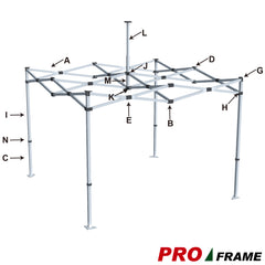 Inner Leg W/Foot Pad C for 10x10,10x15,10x20 Eurmax Pro Frame