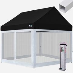 Standard 10x10 Steel Eventking Canopy with 4 Screen Zipper Walls