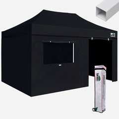 Standard 10x15 Steel Canopy Tent with 4 Zipper Walls