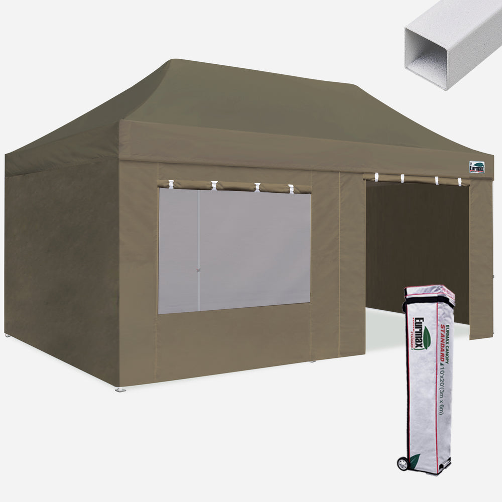Standard 10x20 Steel Canopy Tent with 4 Zipper Walls – Eurmax