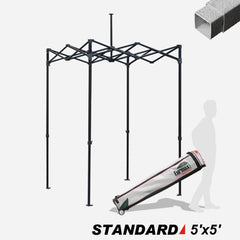 Standard 5x5 Canopy Frame with Heavy Duty Roller Bag